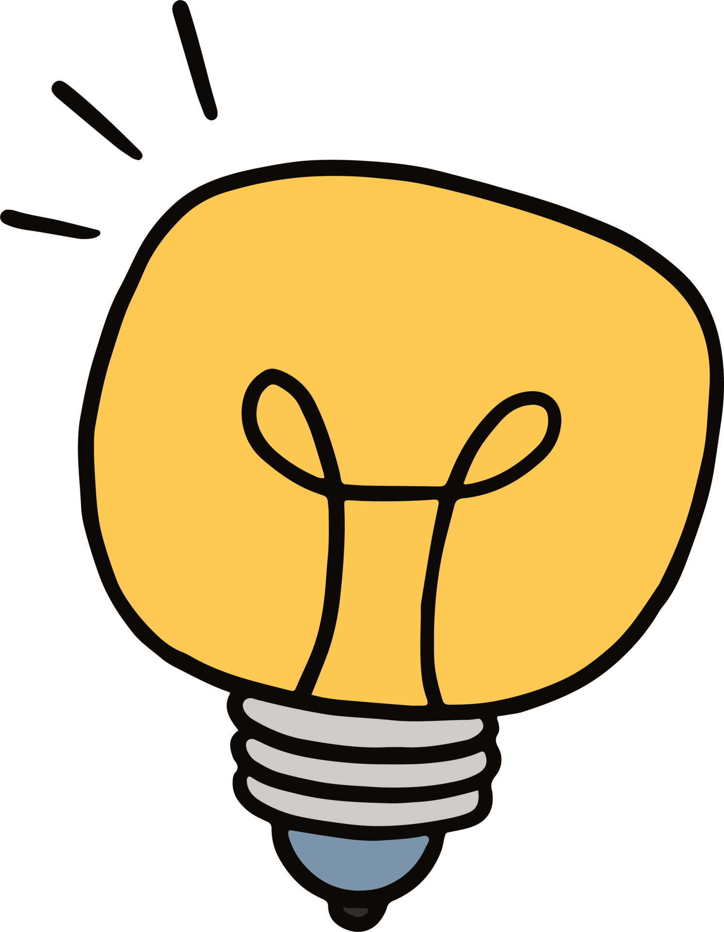 bulb illustrations of learning symbol theme. symbol of education hand