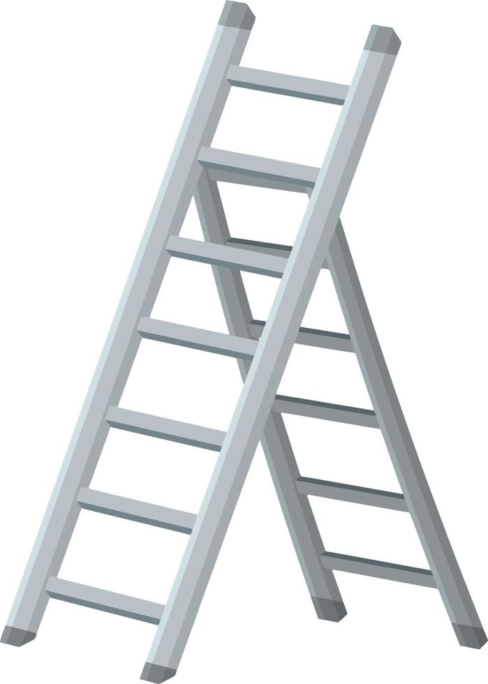 Metal grey stairs. Go up to the top level. vector