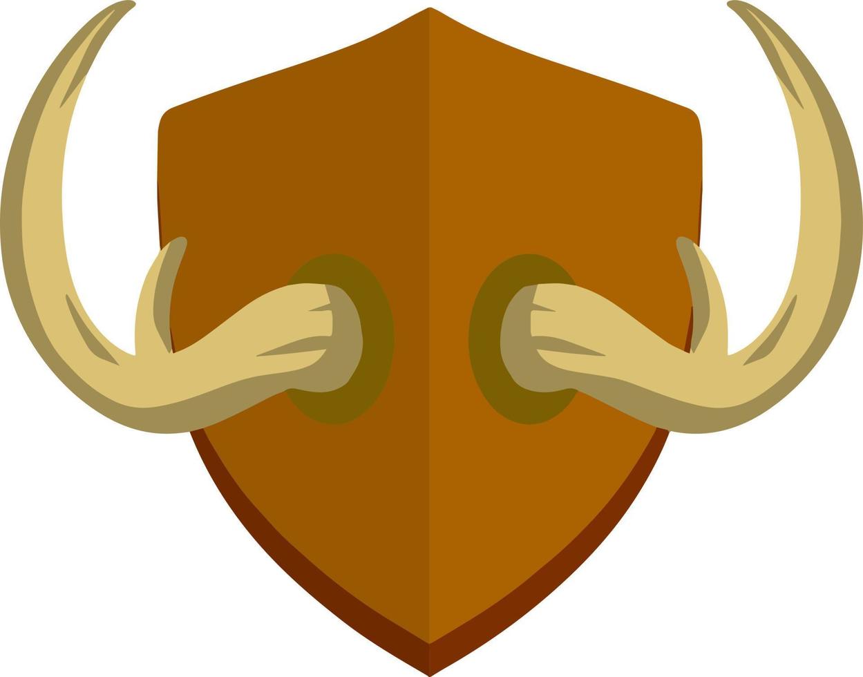 Horn of deer. Hunting trophy. vector