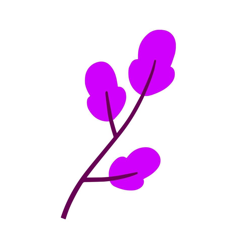 Plant on background of colored spots. vector