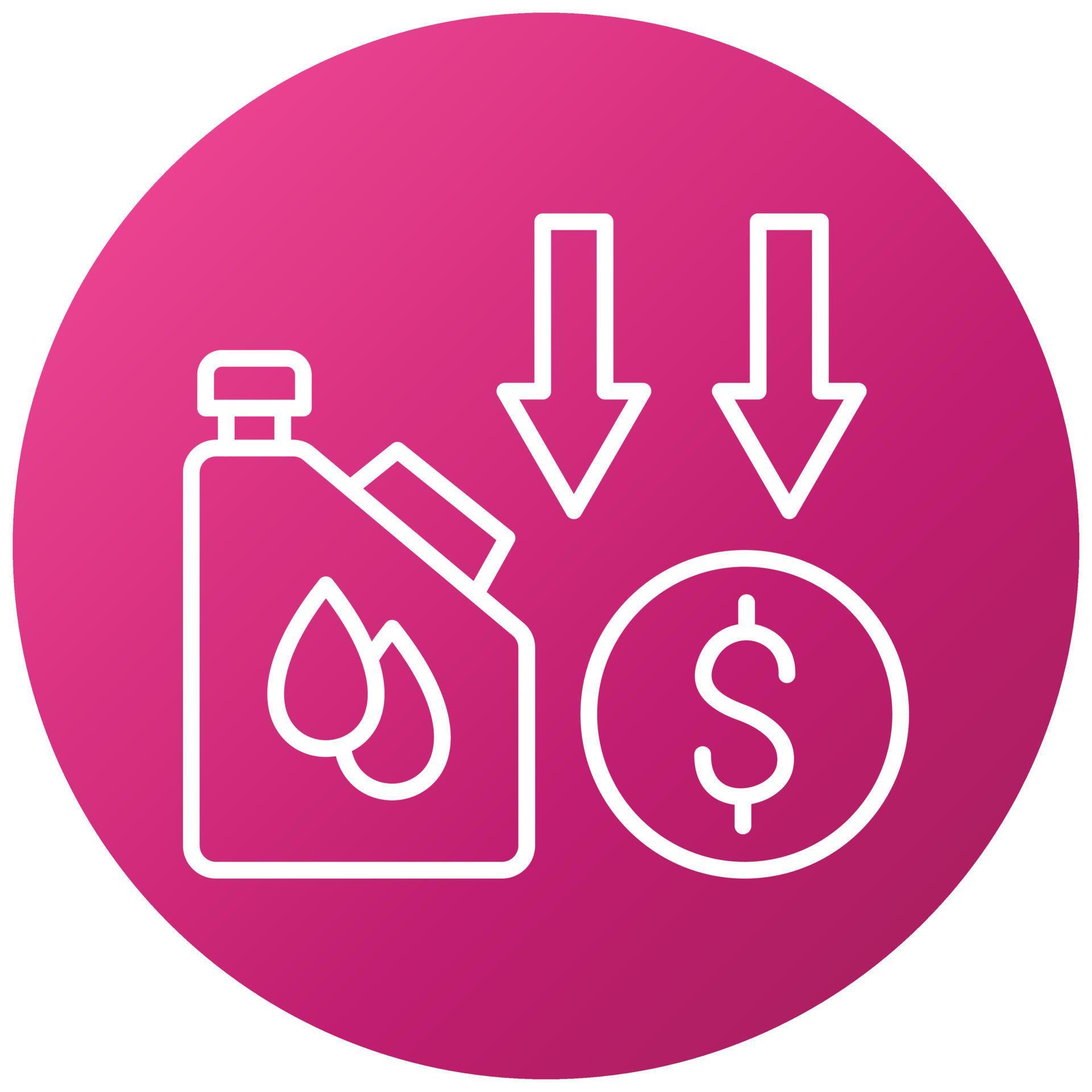 Oil Price Decrease Icon Style 9340099 Vector Art at Vecteezy
