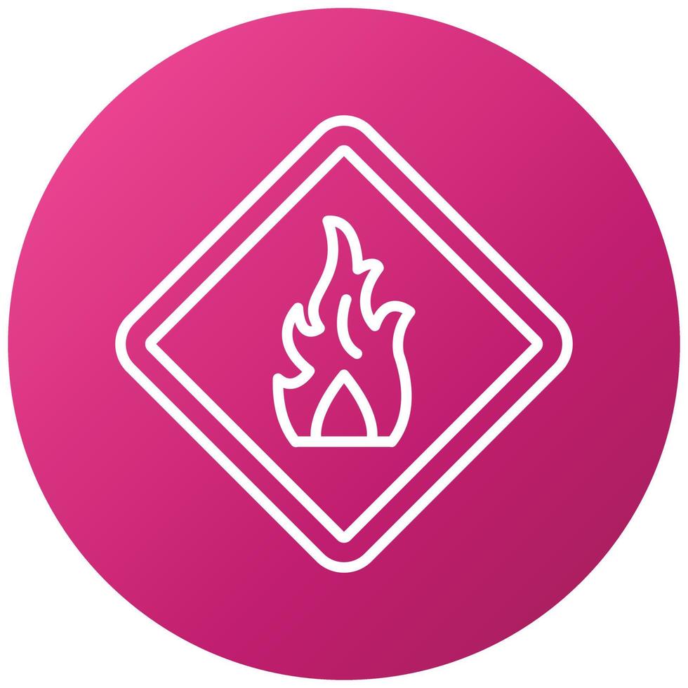 Flammable Icon Style vector