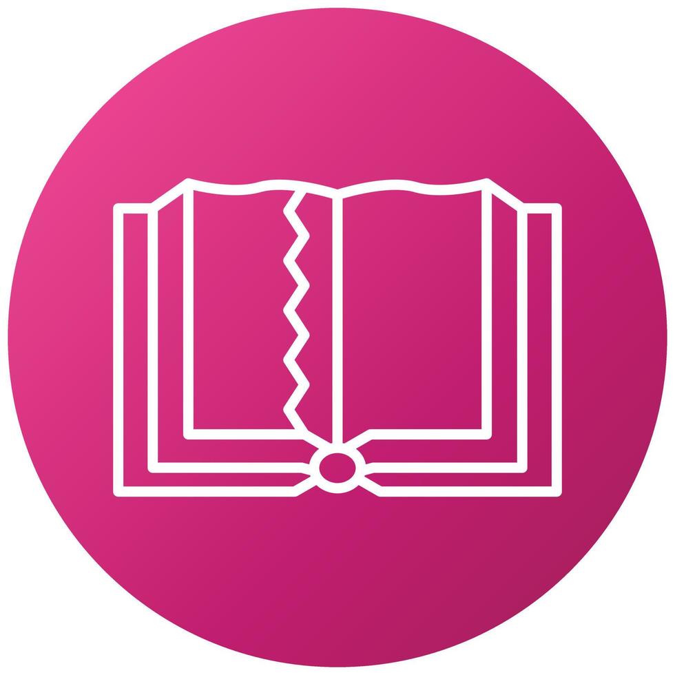 Teared Book Icon Style vector