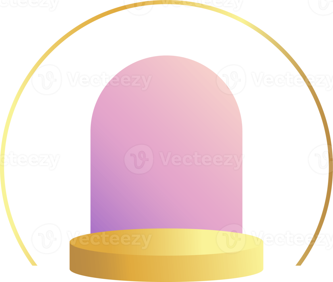 product podium in pastel colors with a minimalist style. trendy design element with an empty podium to display cosmetic products. feminine 3D objects in a clean and simple design png