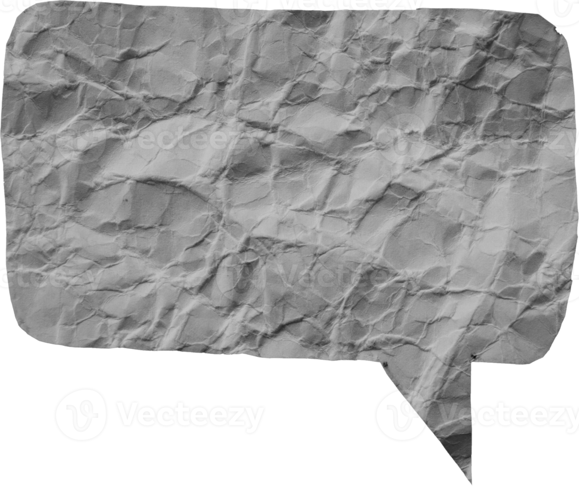 White crumpled paper texture for bubble text png