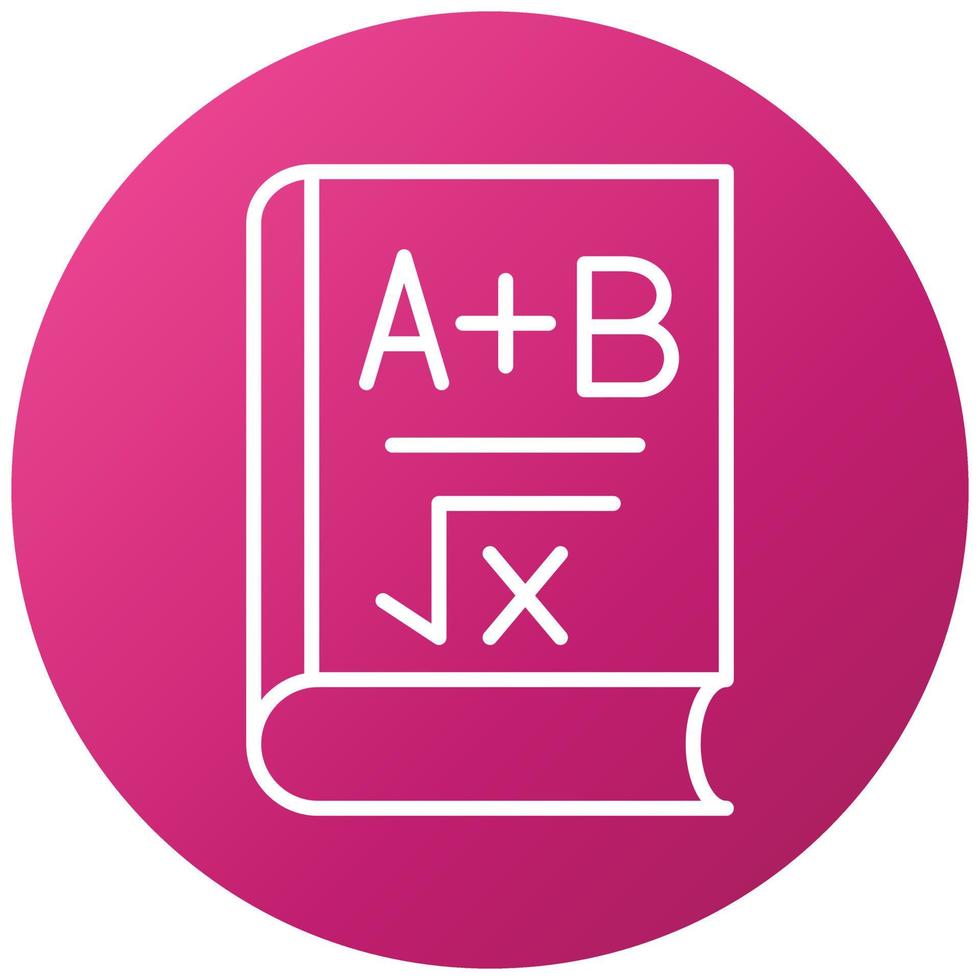 Algebra Book Icon Style vector