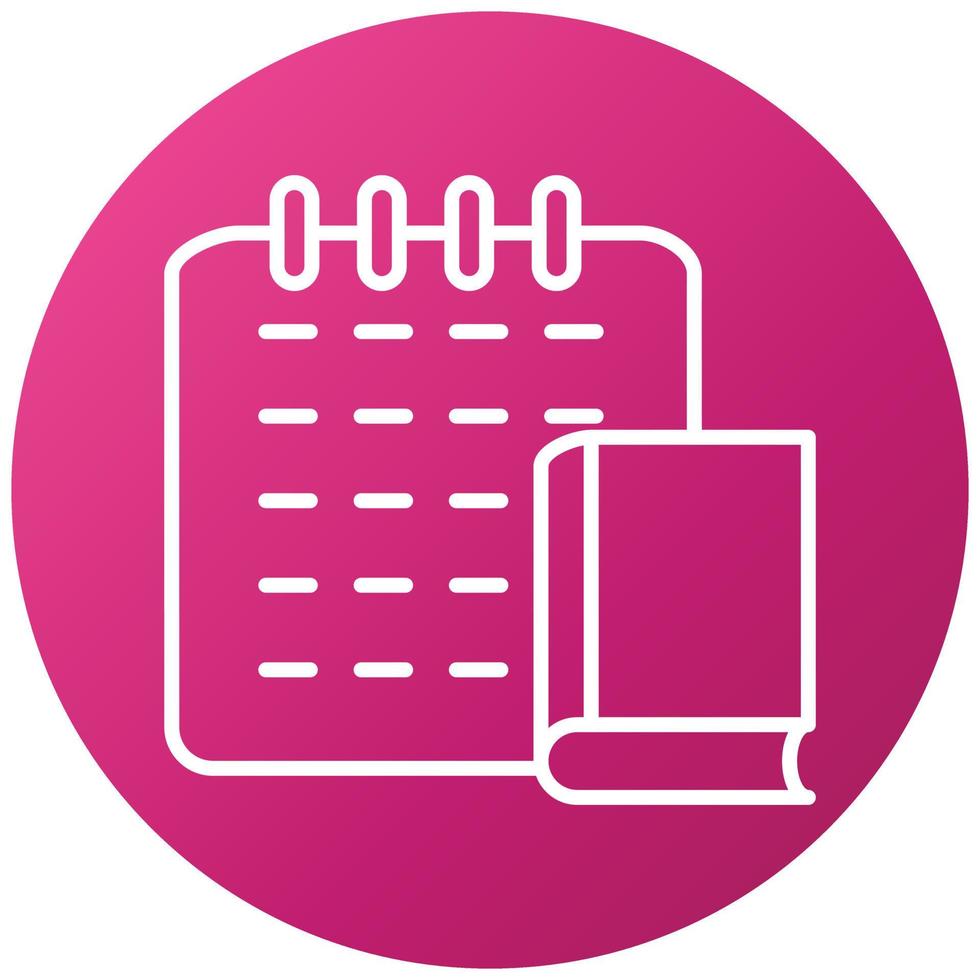 Library Calendar Icon Style vector