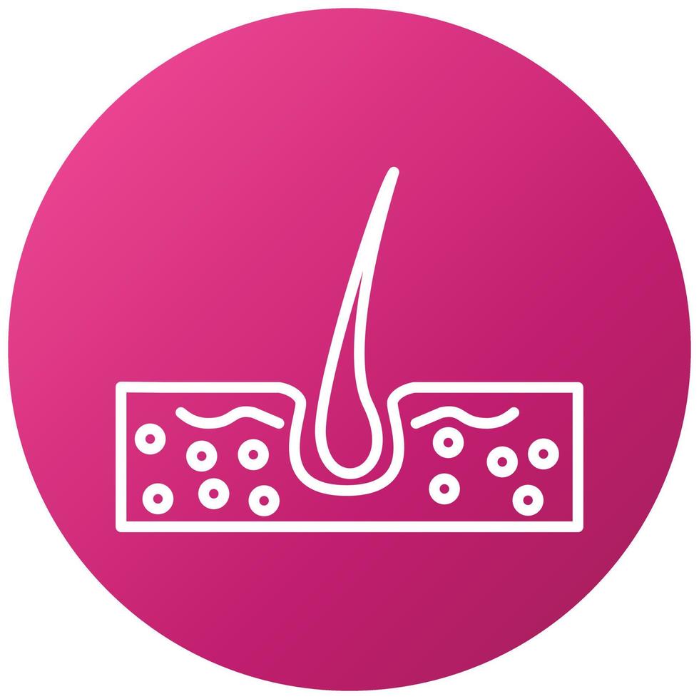 Skin Hair Icon Style vector