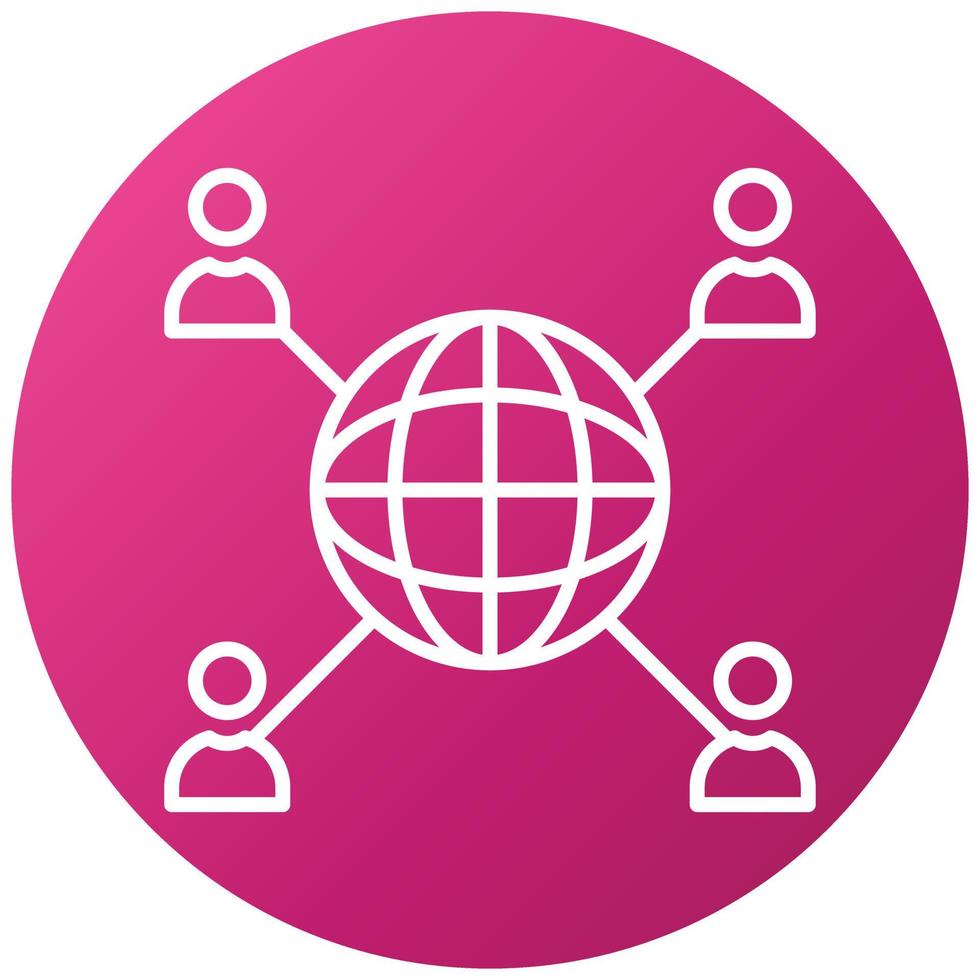 Global Network Icon Style vector