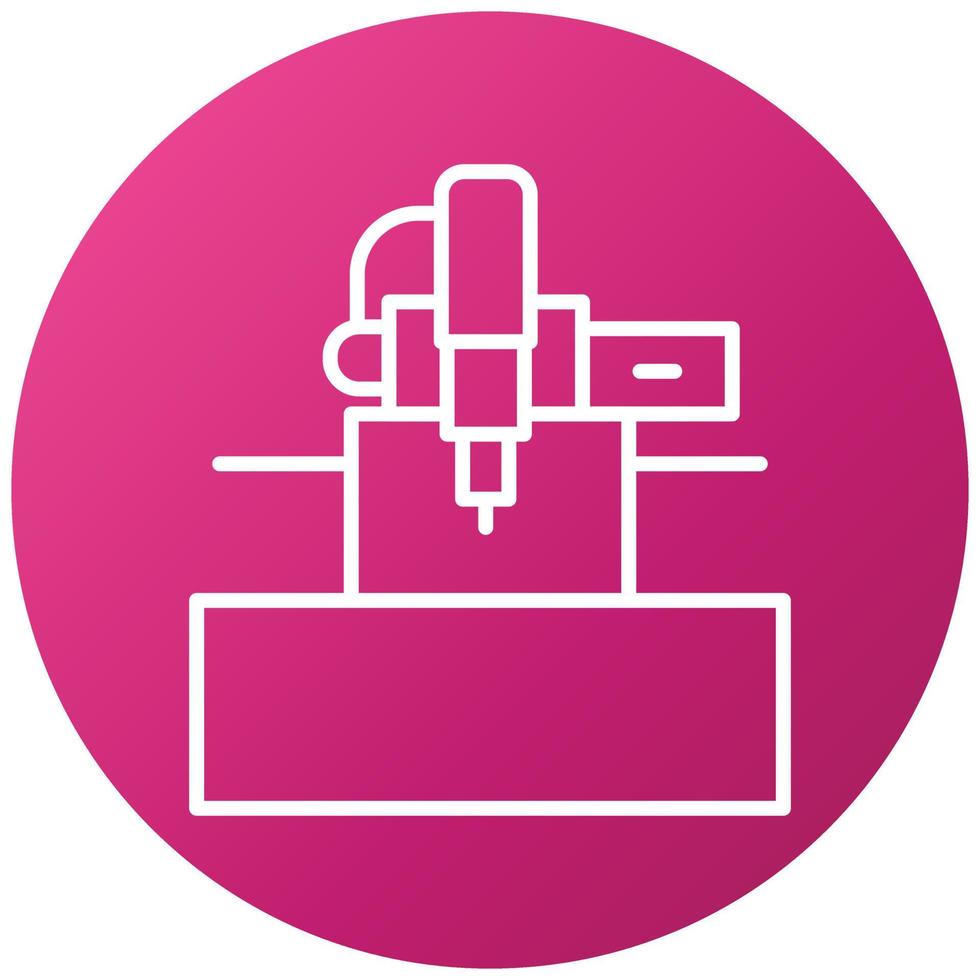 Cnc Machine Icon Style vector