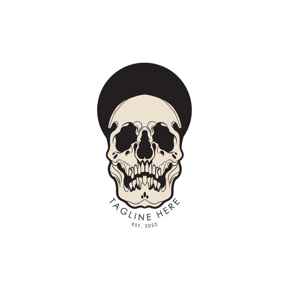 Skull vector illustration, for apparel prints and other uses