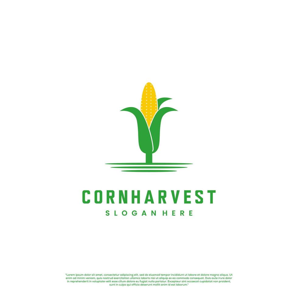 corn tree logo design flat icon template vector