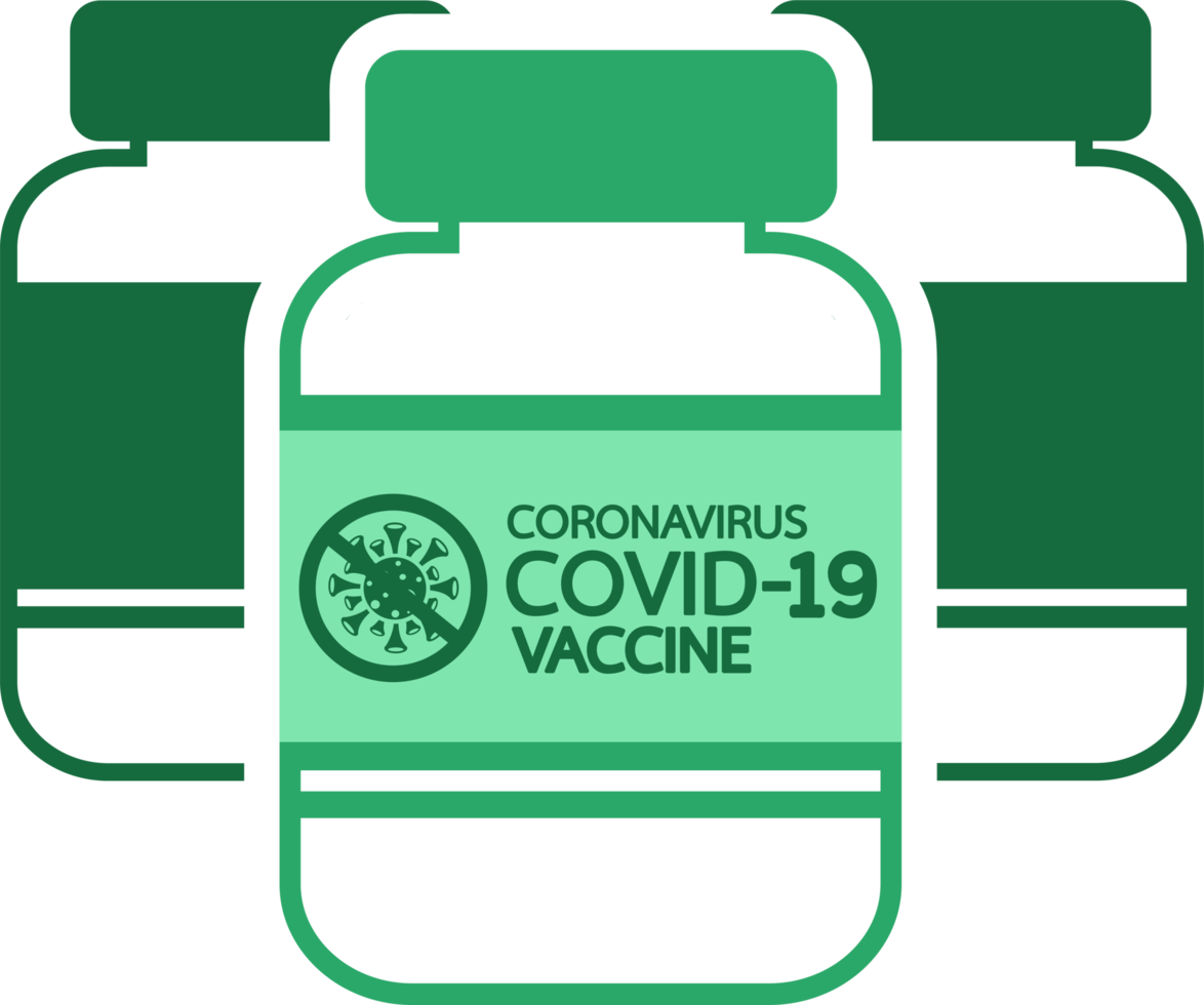 design dell'icona del vaccino contro il coronavirus covid-19 png