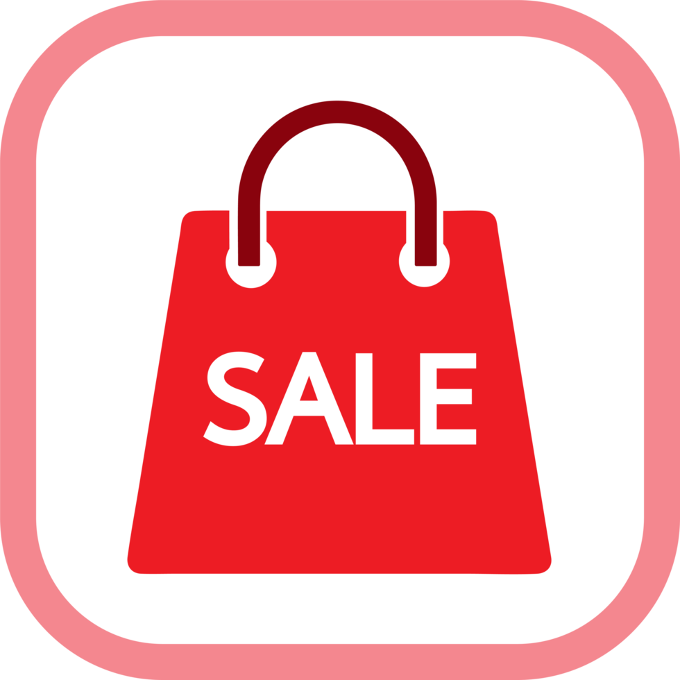 Shopping bag icon Sale package sign design png