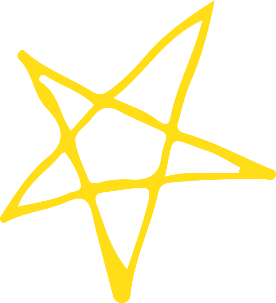 Hand Drawn Star icon sign symbol design png