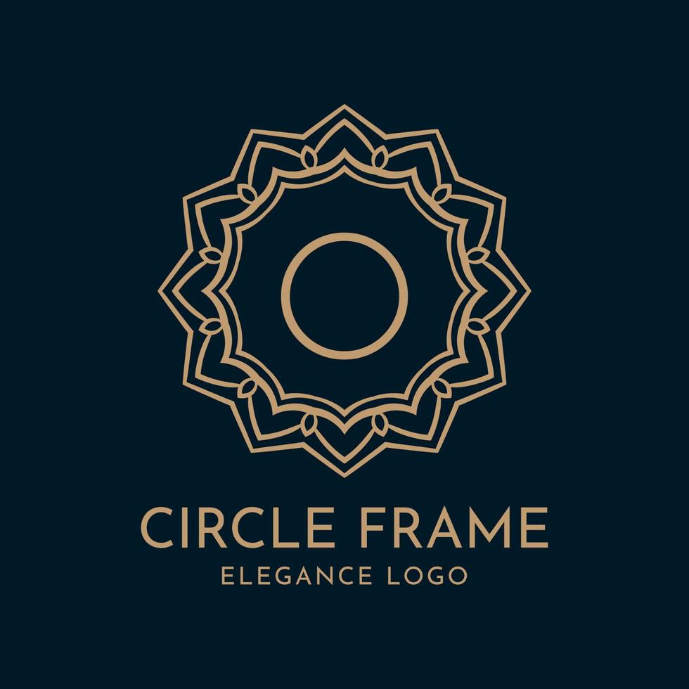 letter O circle frame elegance vector logo design