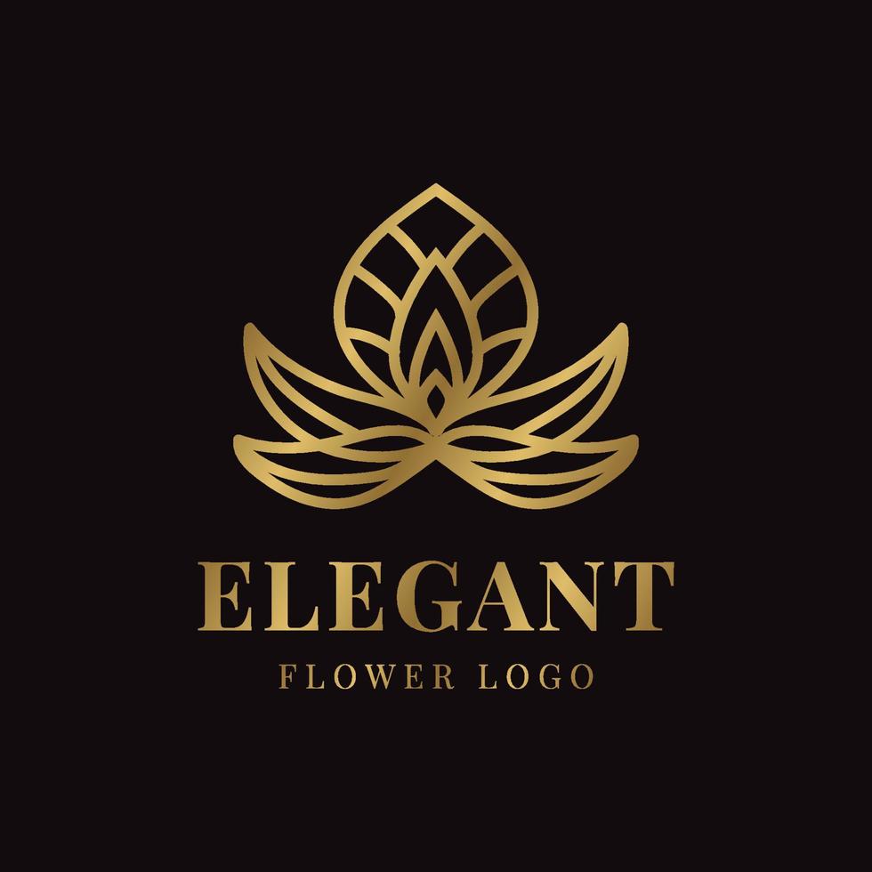 elegant abstract rustic flower vector logo design element