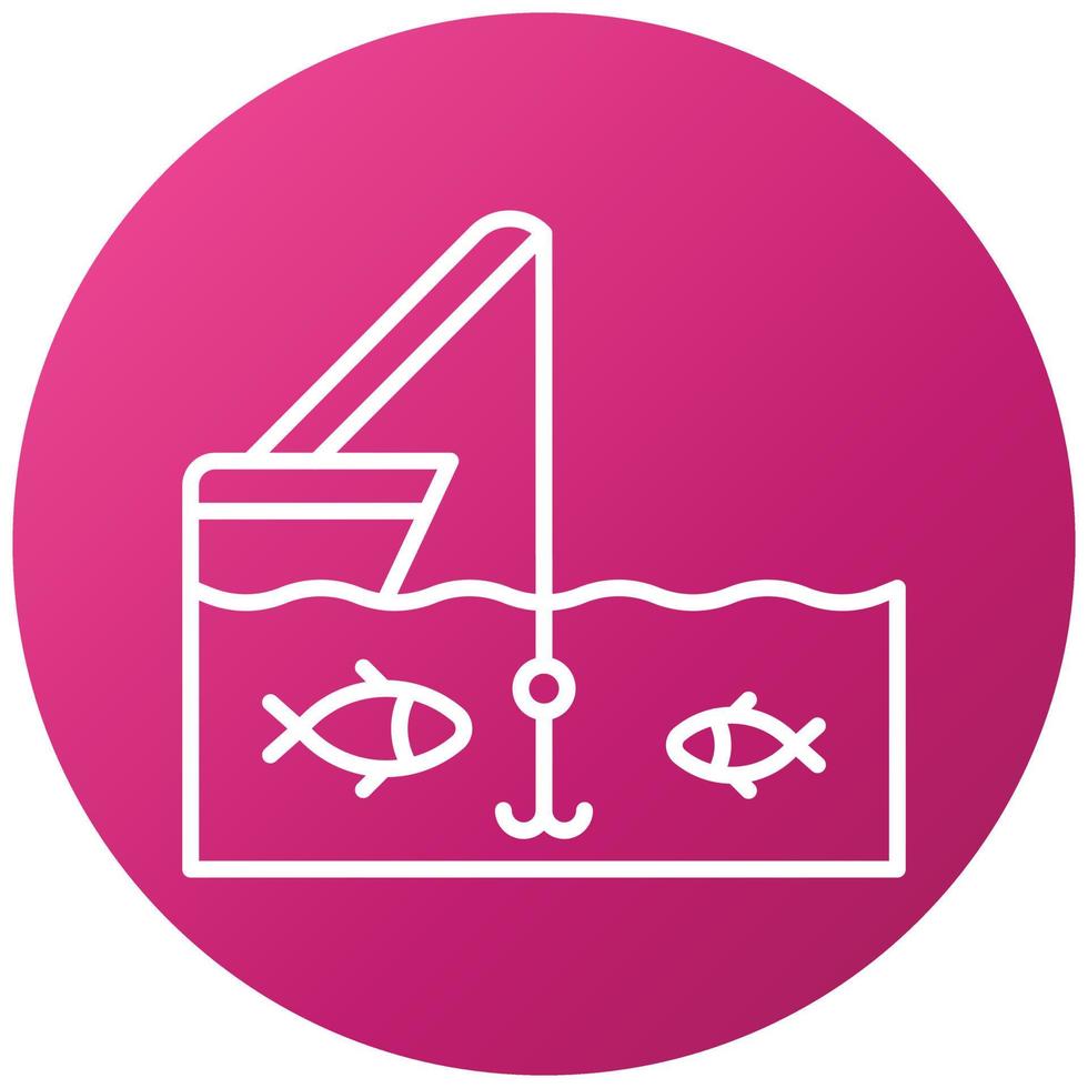 Deep Sea Fishing Icon Style vector