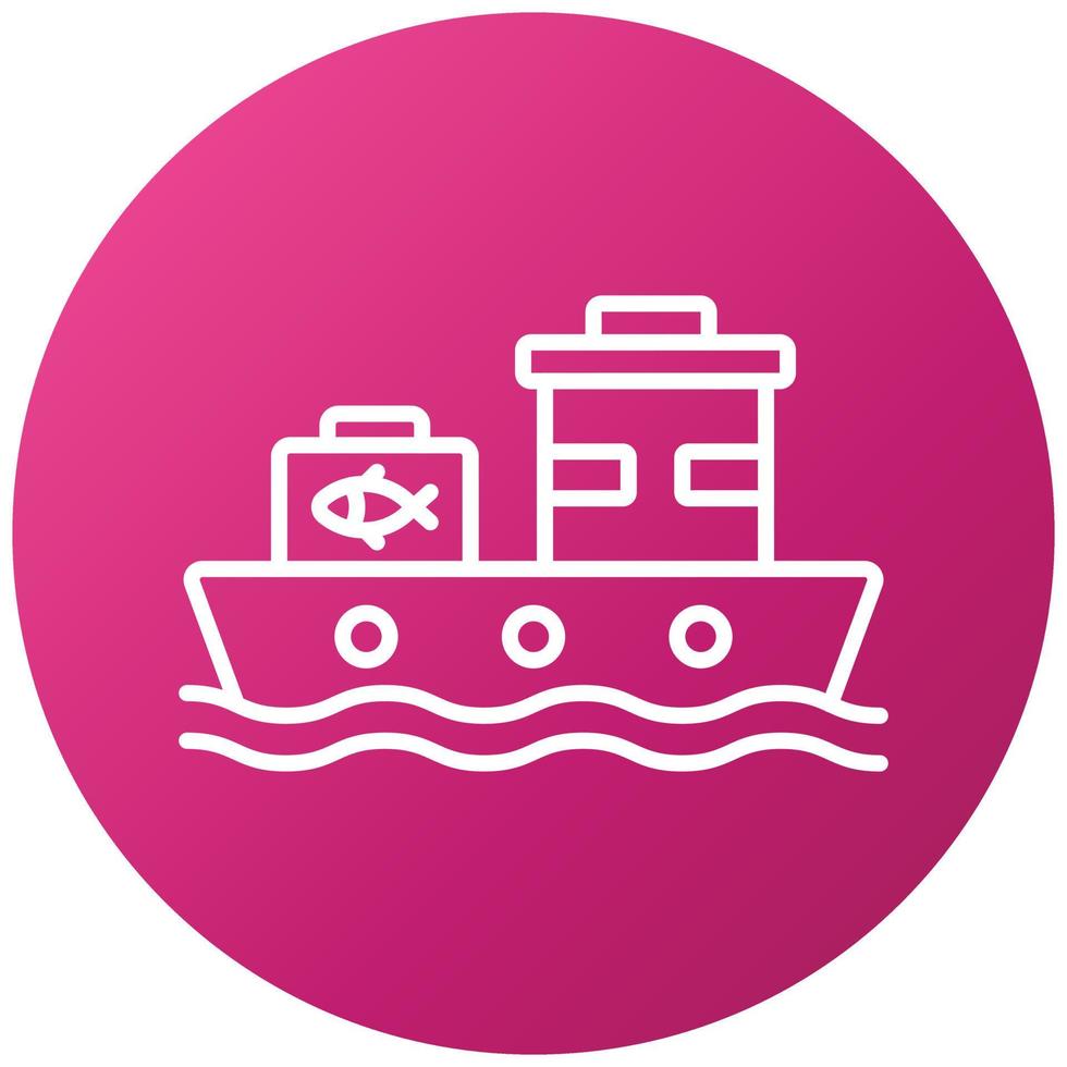 Fishing Boat Icon Style vector