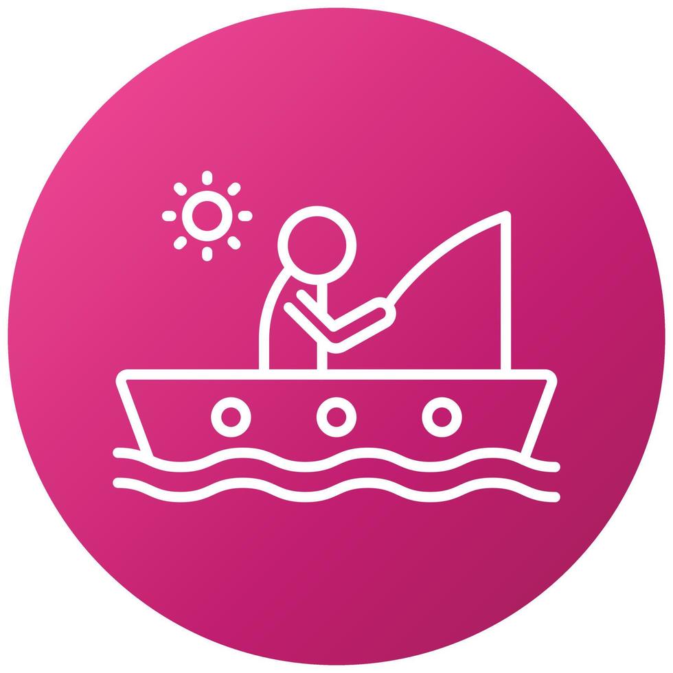 Fishing Holiday Icon Style vector