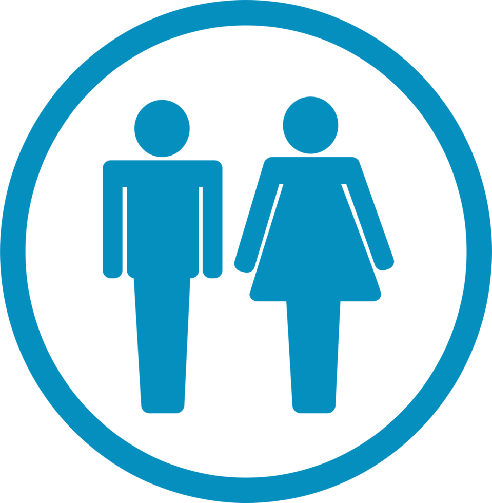 Restroom Symbol Male and Female  Icon png