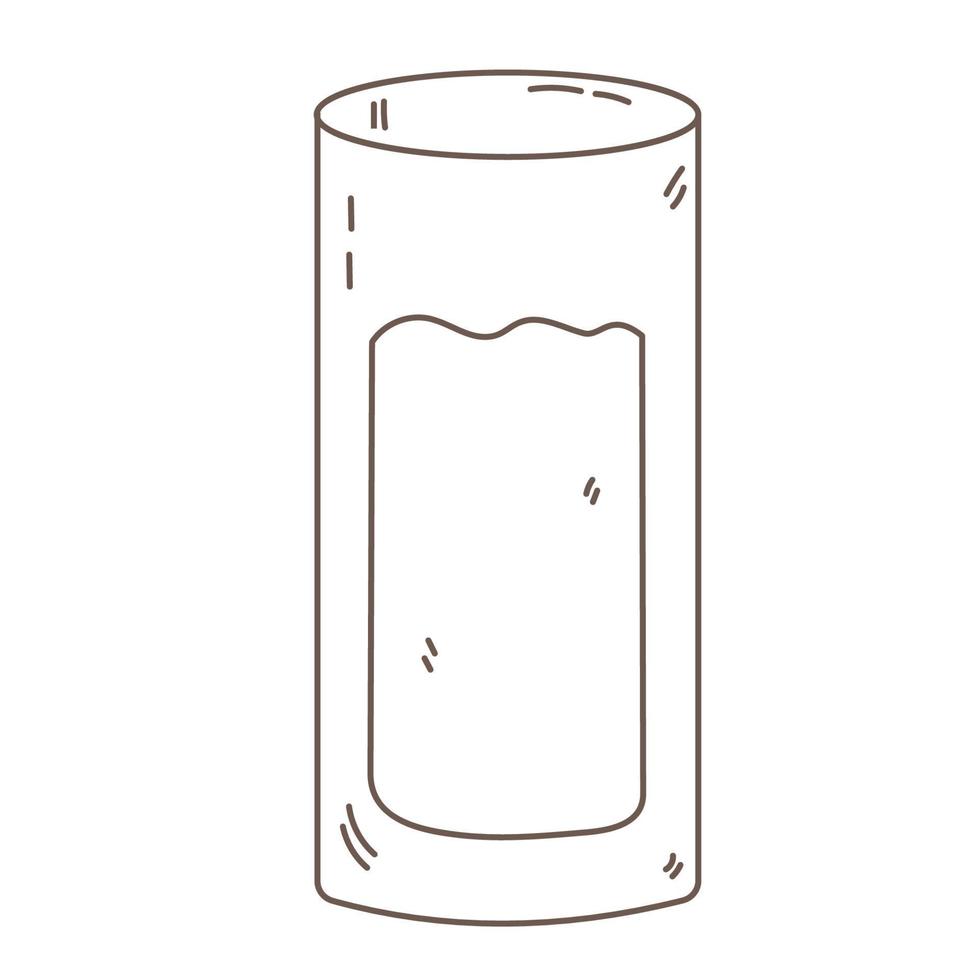 Glass with beverage vector