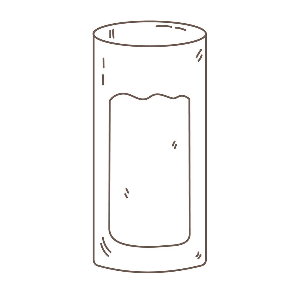 Glass with beverage vector