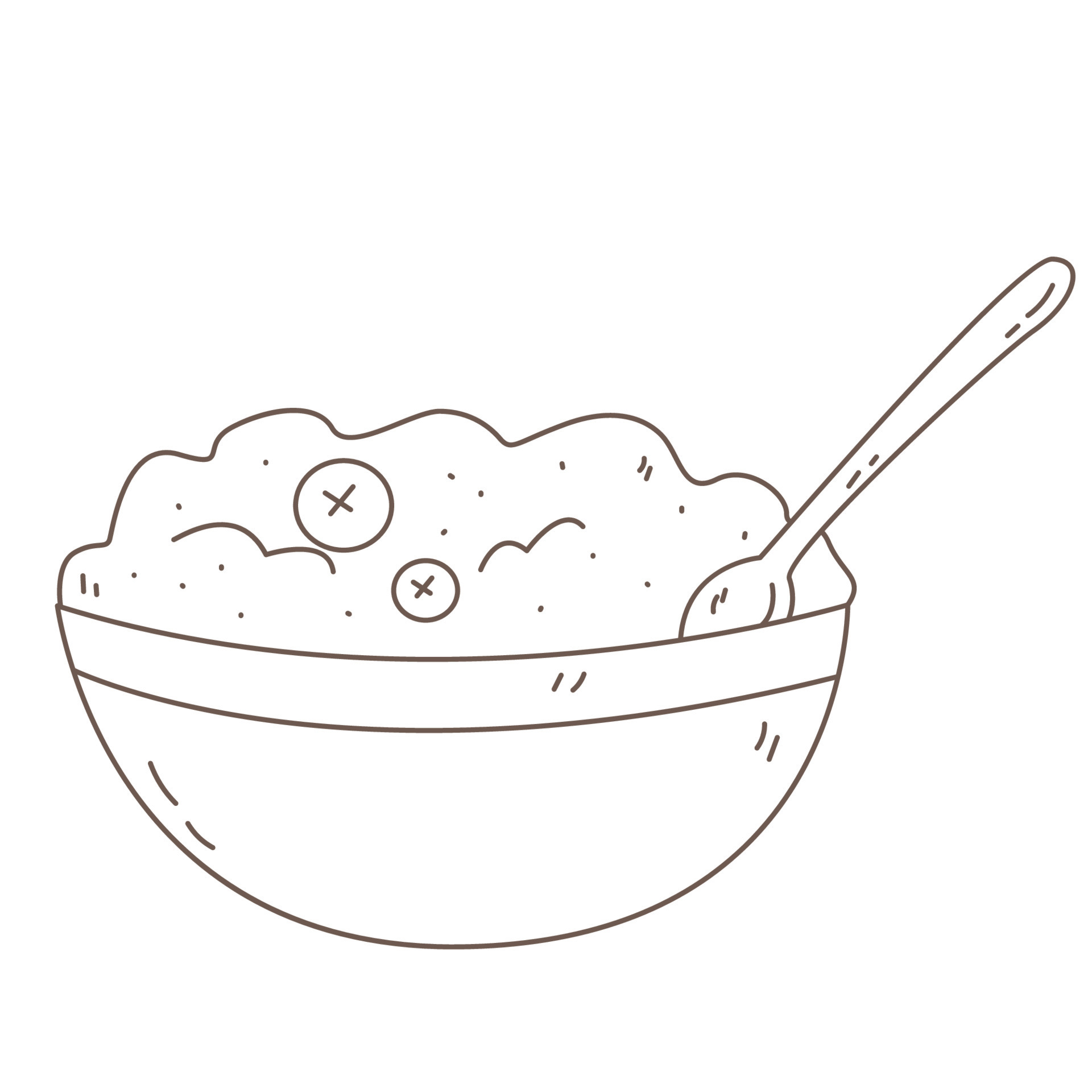 Bowl with porridge and berry 9341012 Vector Art at Vecteezy