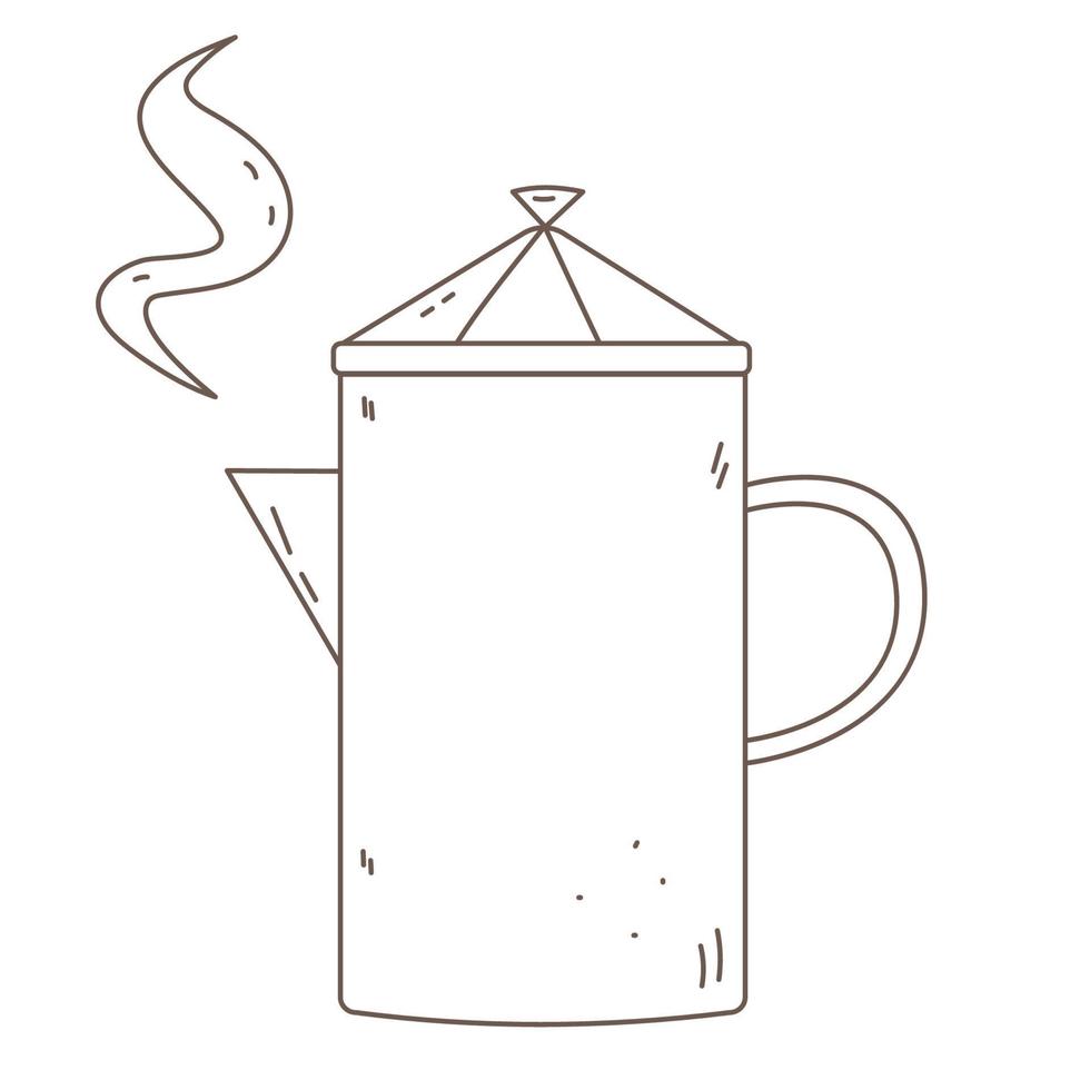 hot pot with steam vector
