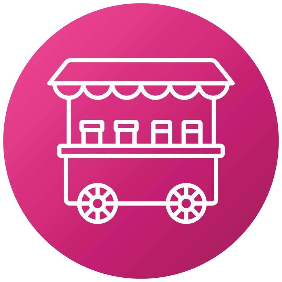 Toffee Apple Stall Icon Style vector