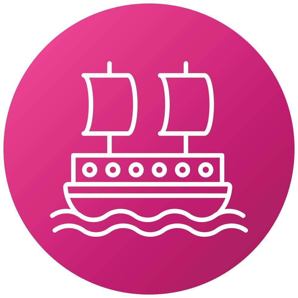 Pirate Ship Icon Style vector