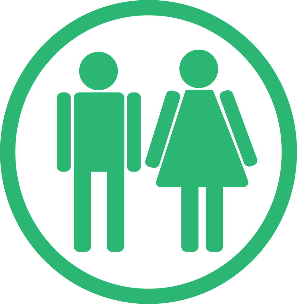 Restroom Symbol Male and Female  Icon png