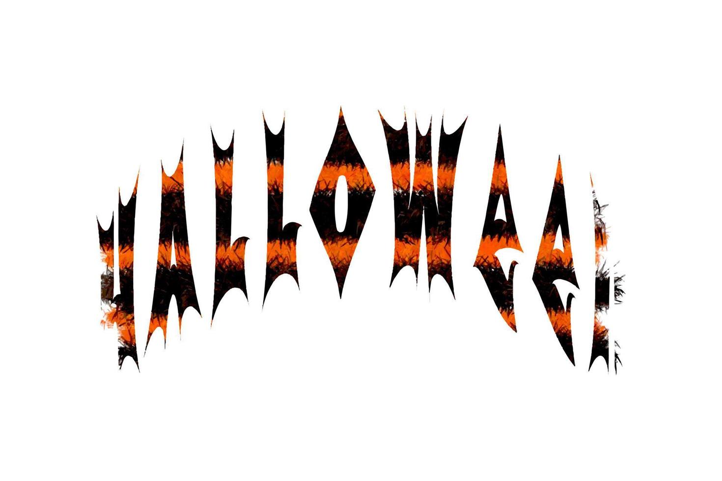 inscripción de halloween color amarillo y negro. vector