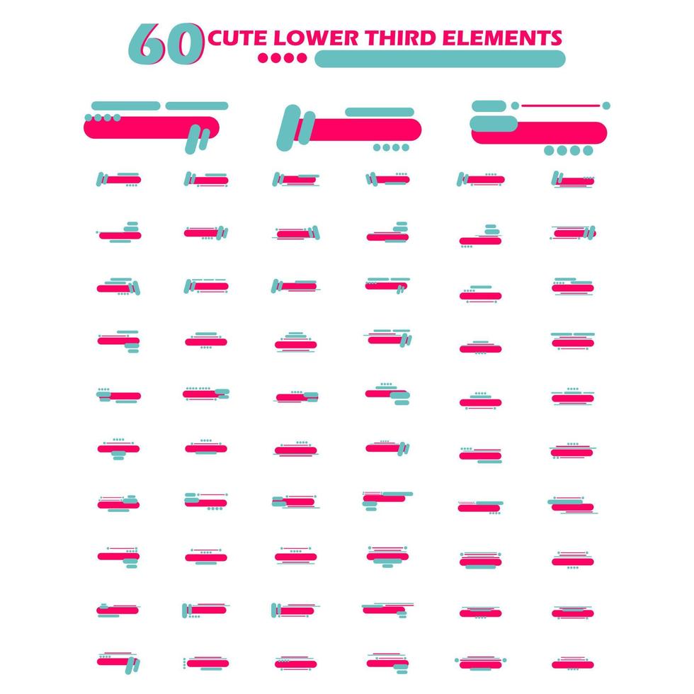Set Of Lower Third Vector Illustration