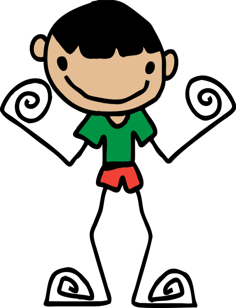 diseño de letrero de dibujos animados de hombre lindo y niños pequeños png