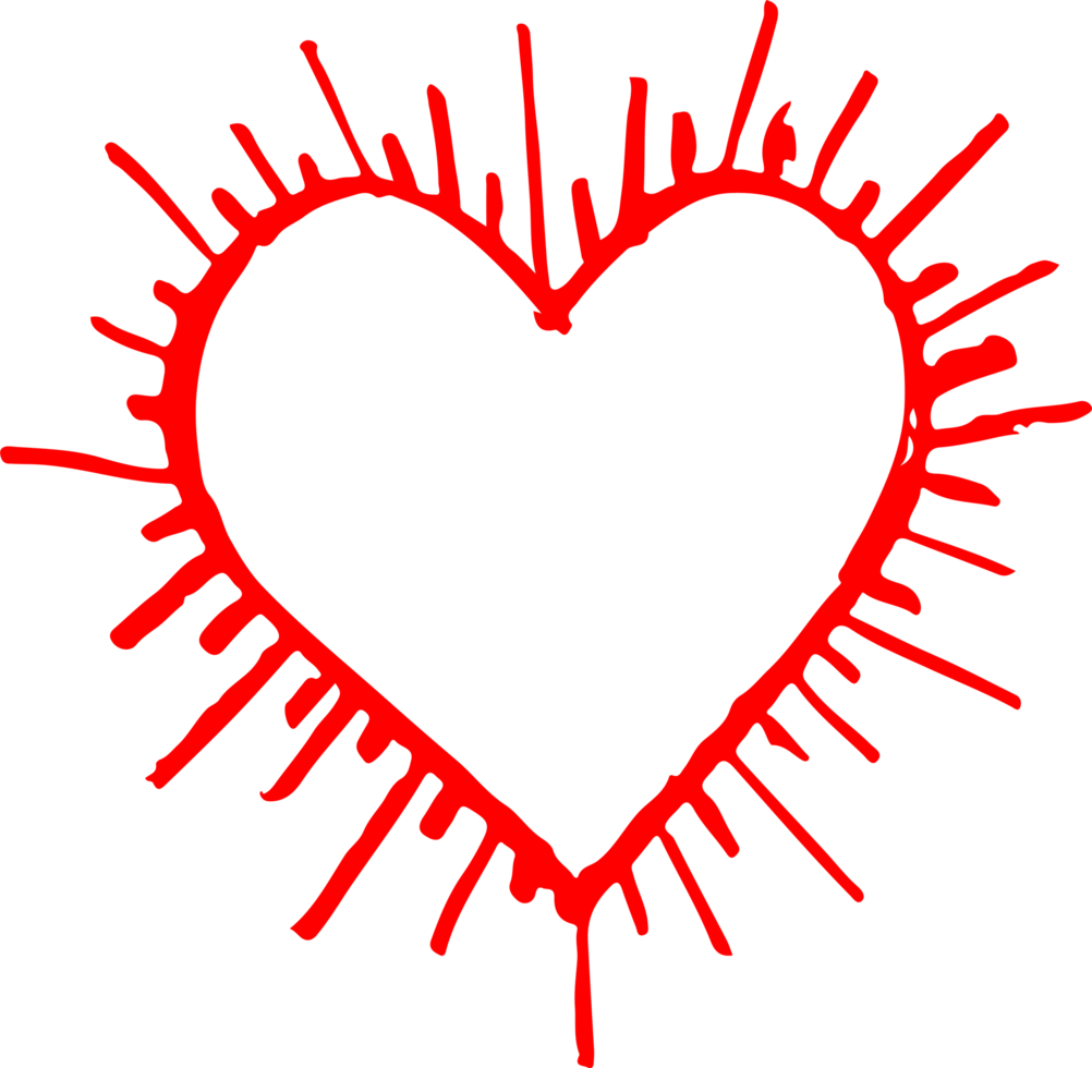 Hand draw Heart icon love sign design png