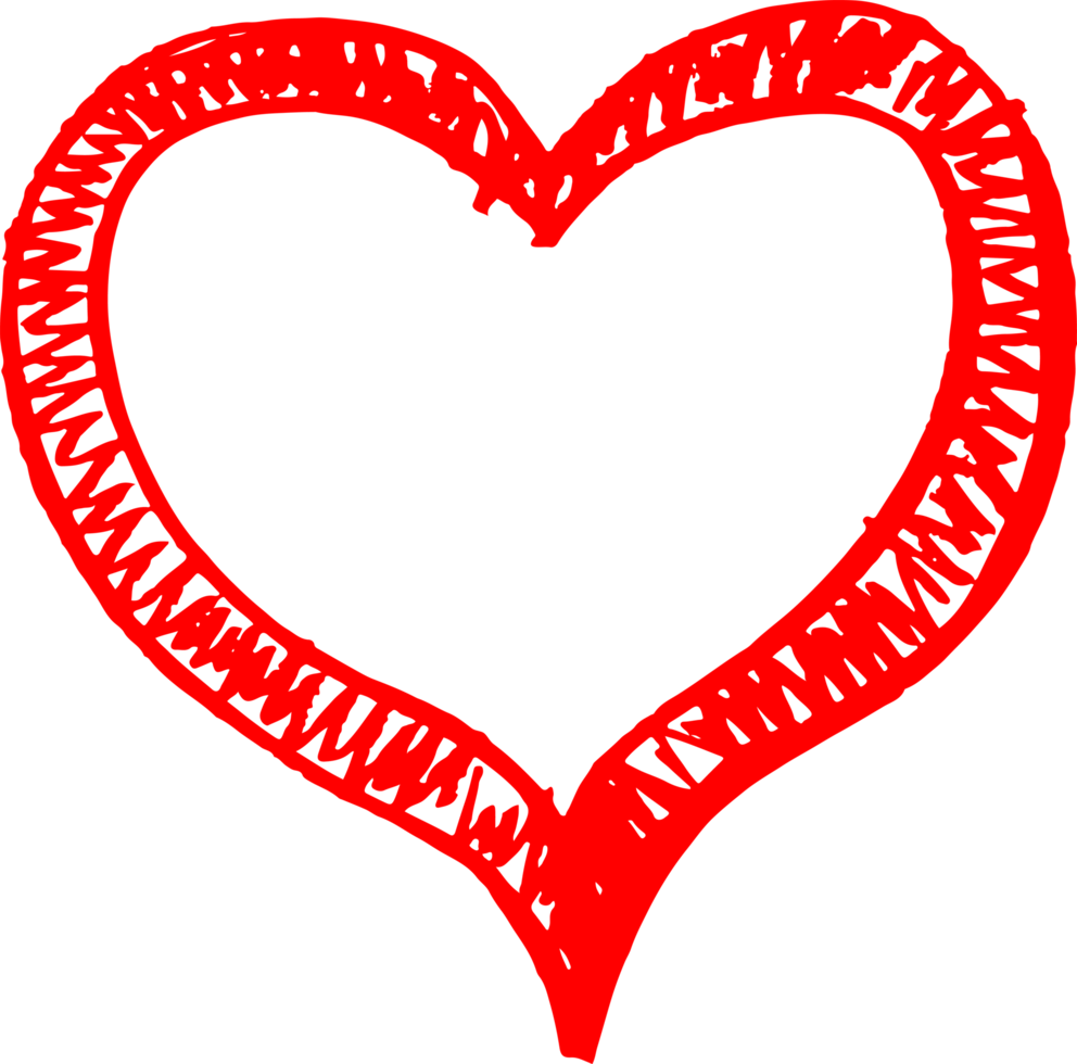 disegno del segno di amore dell'icona del cuore di tiraggio della mano png