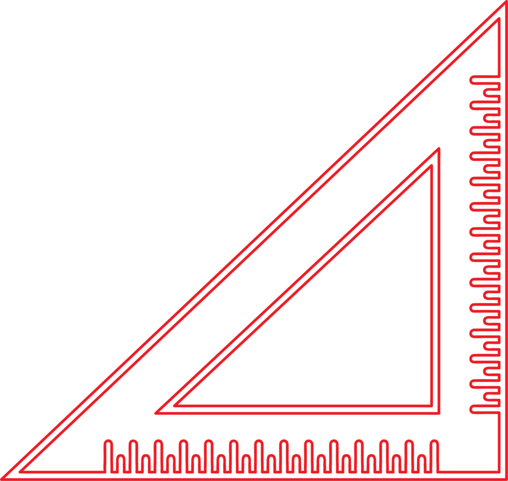 diseño de signo de icono de regla de triángulo png