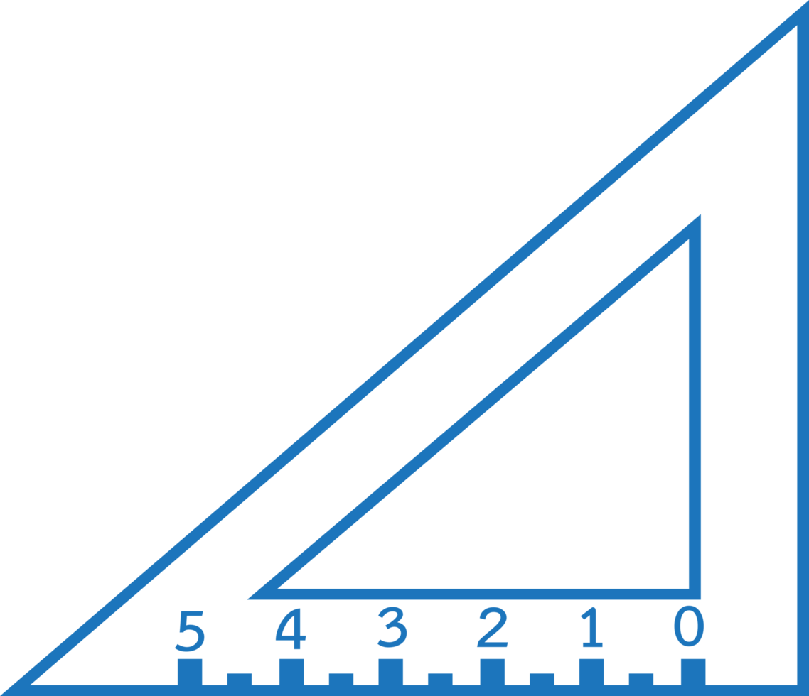 diseño de signo de icono de regla de triángulo png