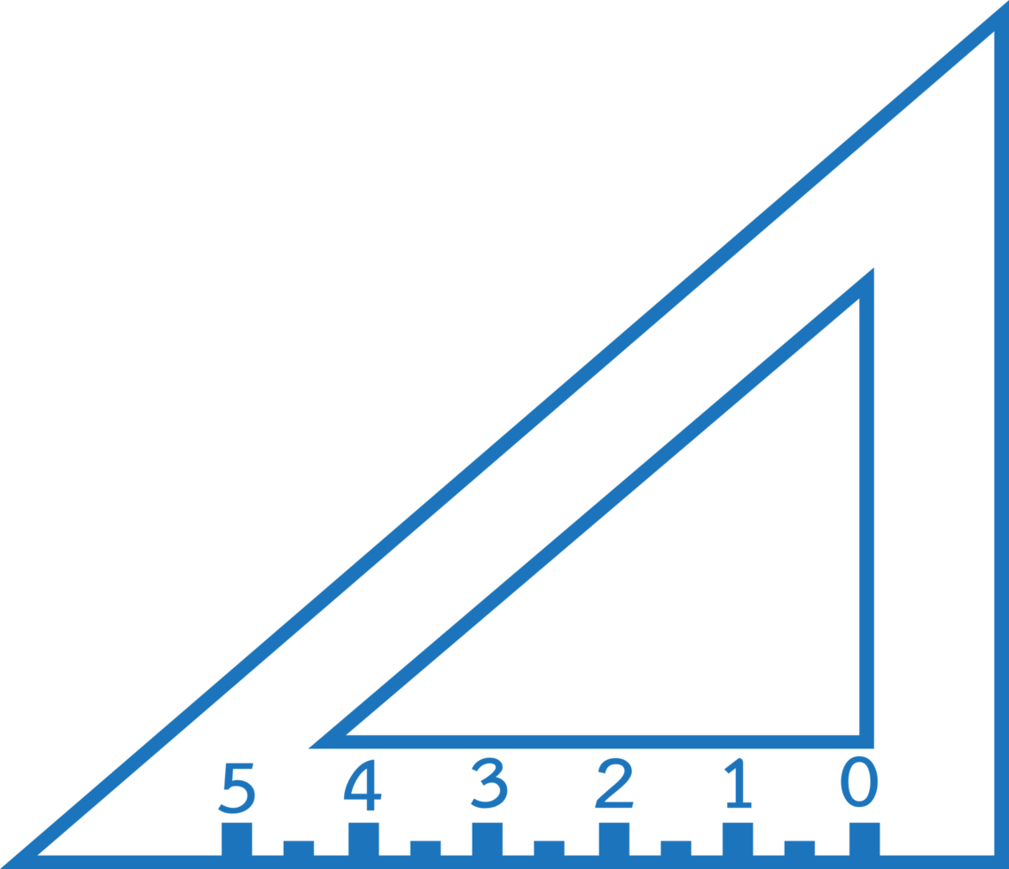 design de sinal de ícone de régua de triângulo png