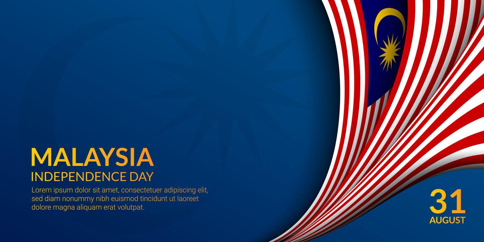 Malaysia Independence Day background for presentation and banner design vector