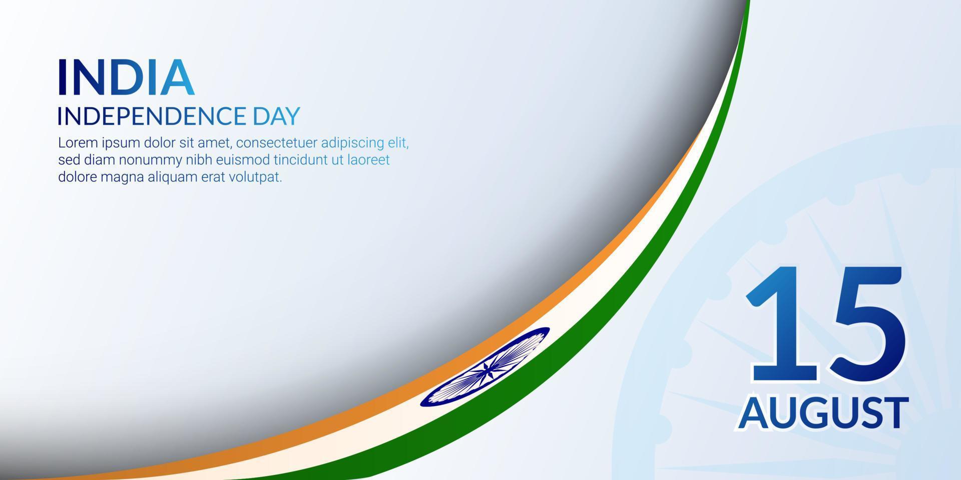 fondo del día de la independencia de india con espacio de copia para presentación y diseño de banner vector