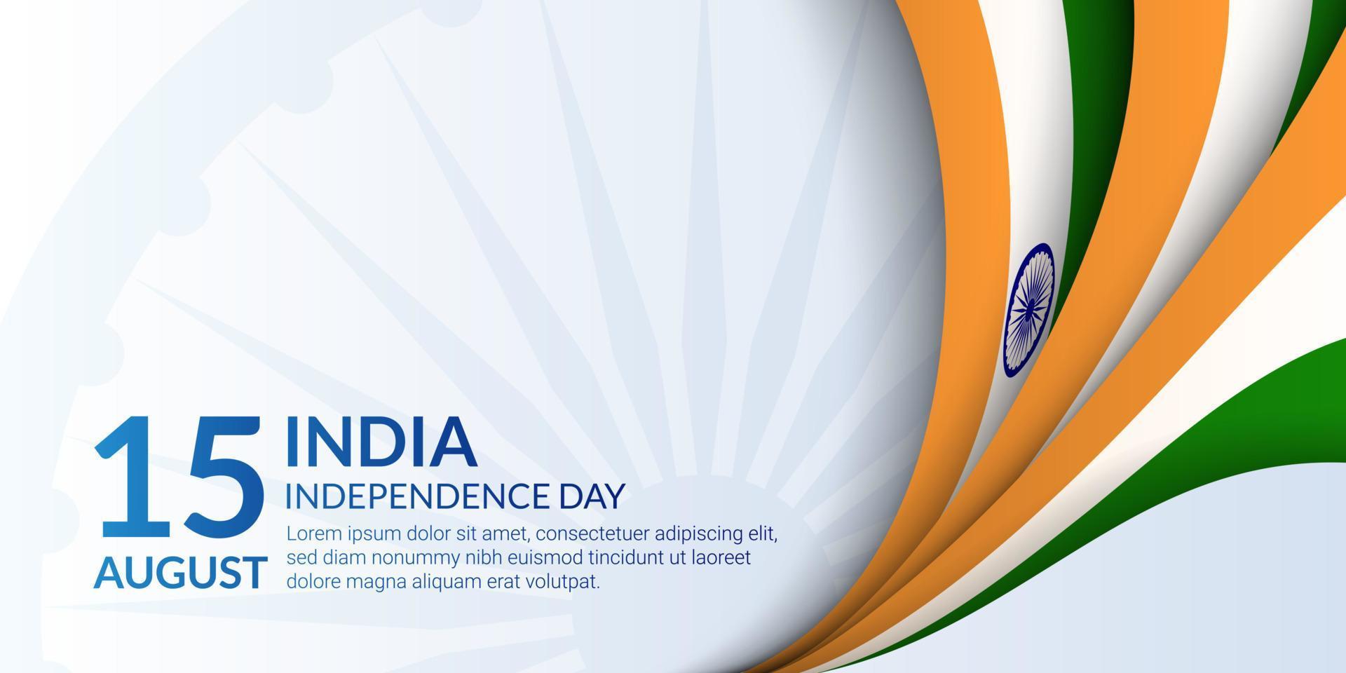 fondo del día de la independencia de india con espacio de copia para presentación y diseño de banner vector