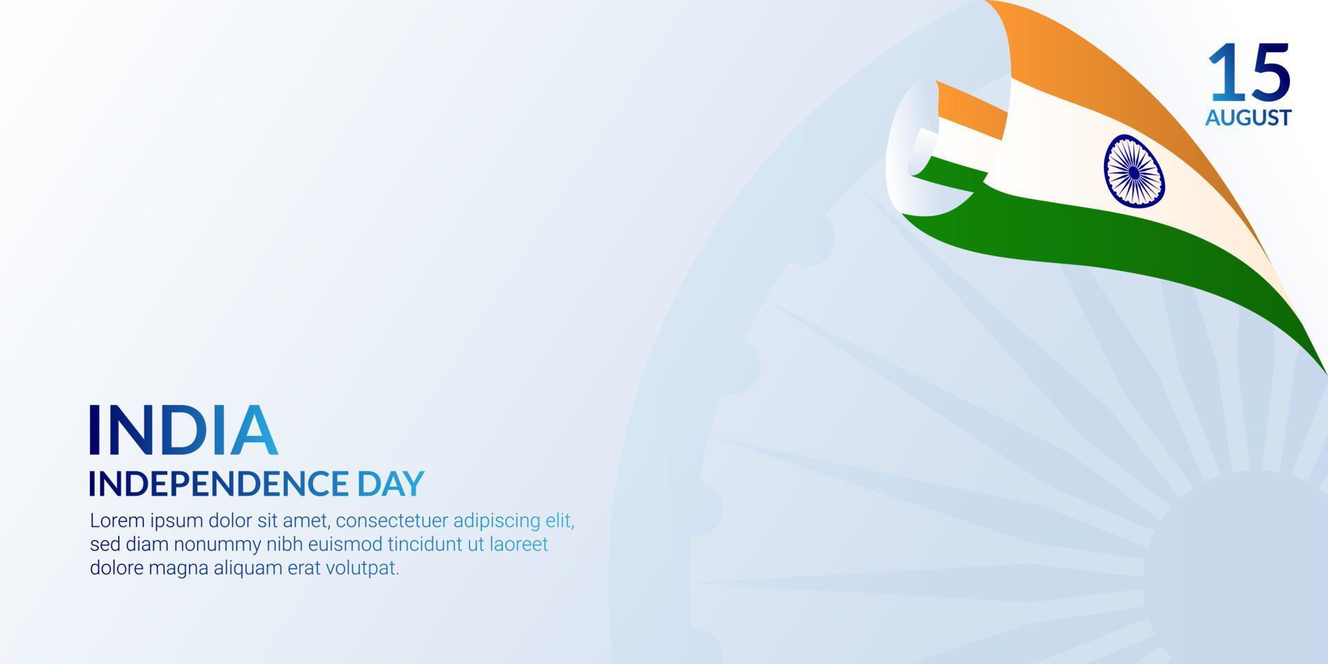 India independence day background with copy space for presentation and banner design vector