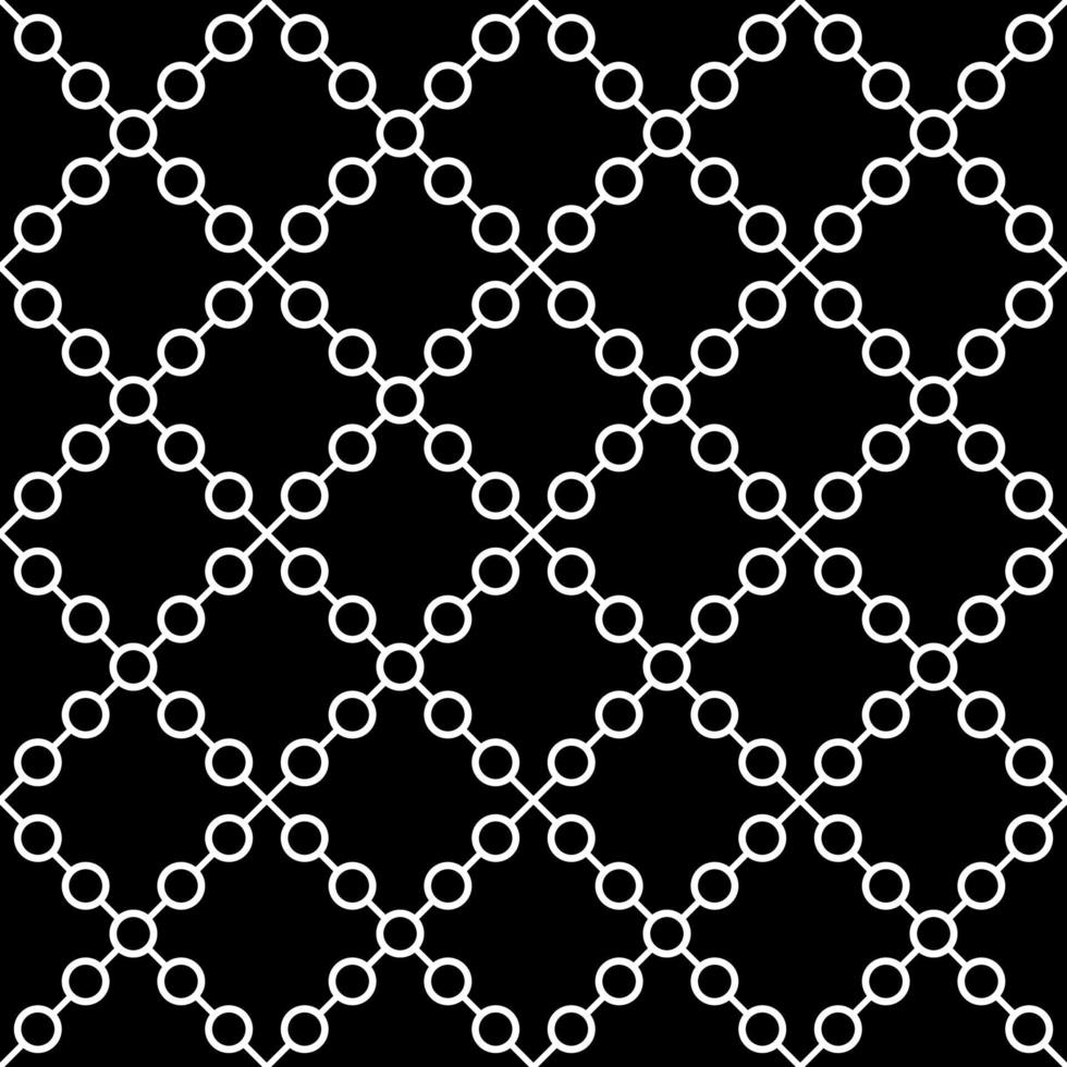 patrón floral geométrico blanco negro vector