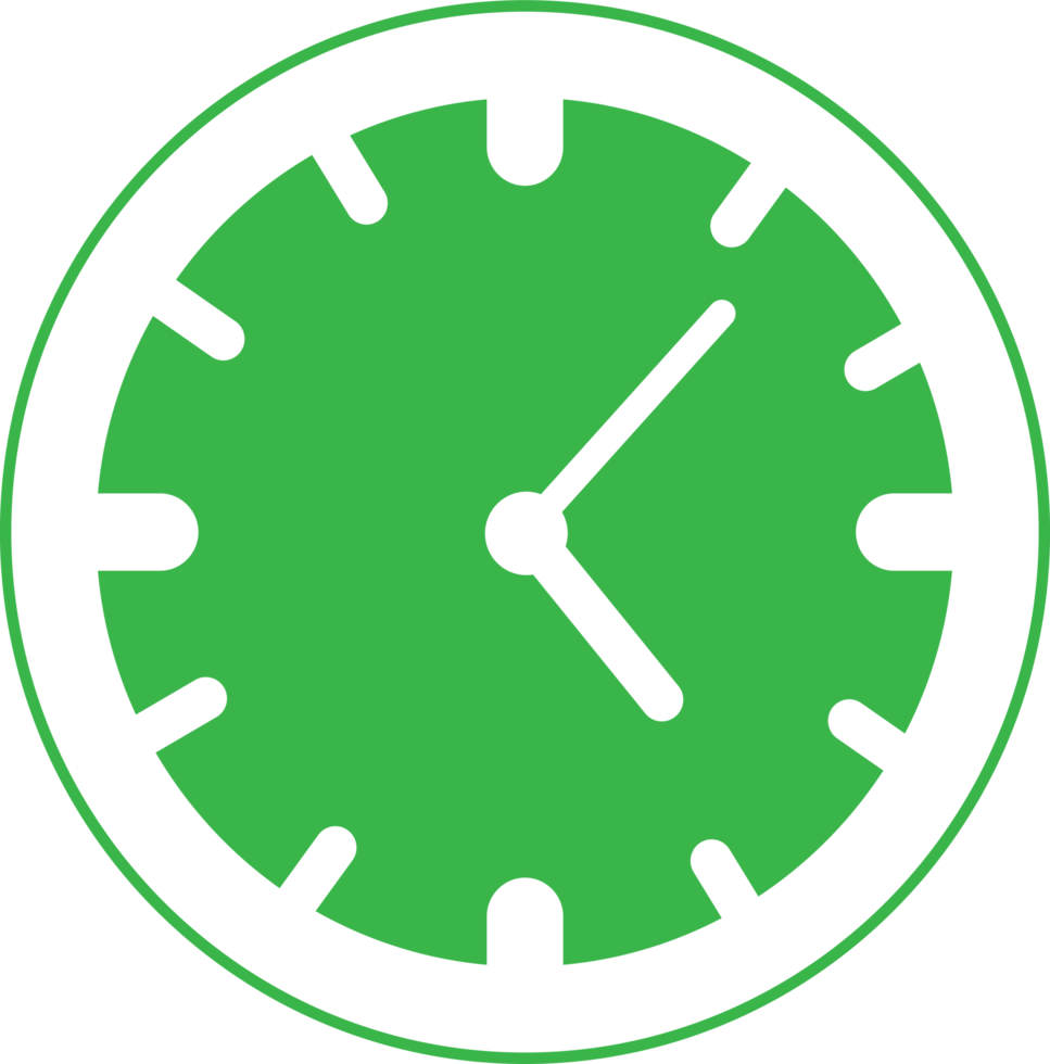 diseño de signo de icono de reloj de tiempo png