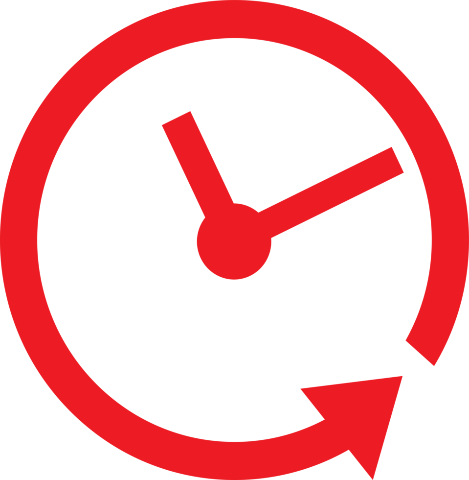 diseño de signo de icono de reloj de tiempo png