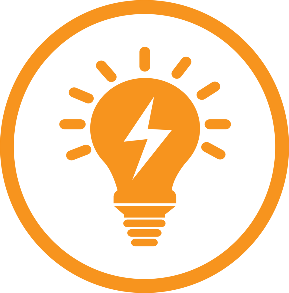 Simple Bulb icon sign design png