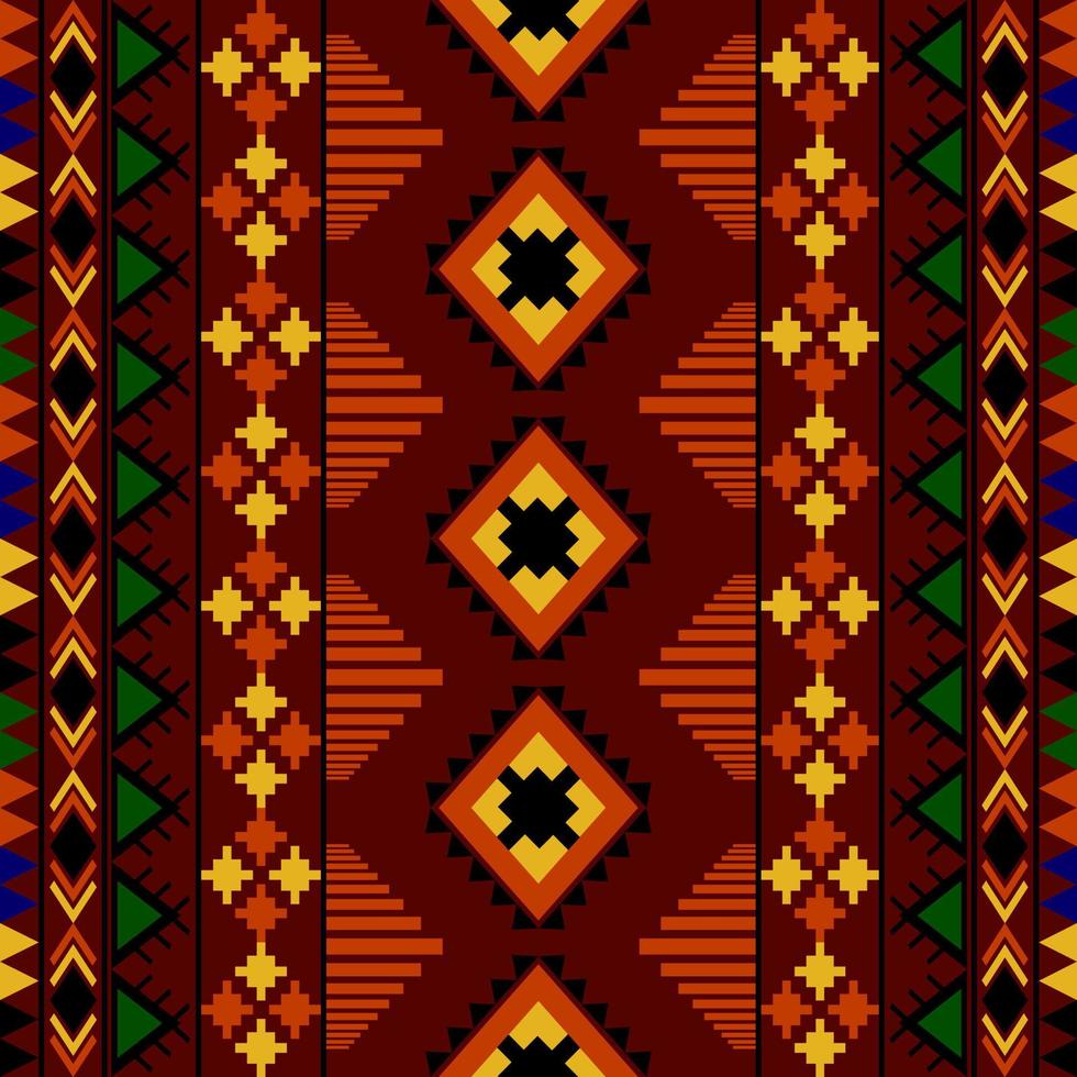 Aztec ethnic seamless pattern. Geometric native traditional. Design for background,carpet,wallpaper,clothing,wrapping,batic,fabric,vector illustraion.embroidery style. vector