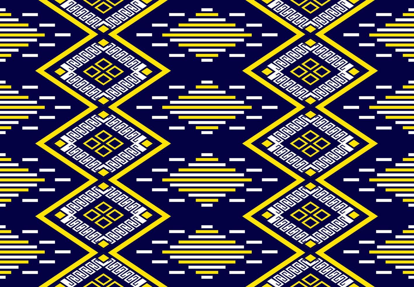 Diseño tradicional de patrones sin fisuras orientales étnicos geométricos para fondo, alfombra, papel pintado, ropa, envoltura, batic, tela, ilustración vectorial. Estilo de bordado. vector